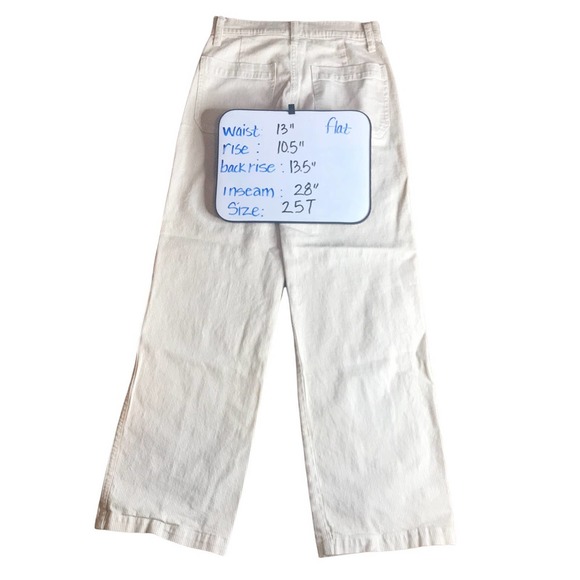 J. Crew TALL Slim Wide Leg Jeans in Khaki Stripe - Size 25 - Originally $129 - Picture 3 of 6